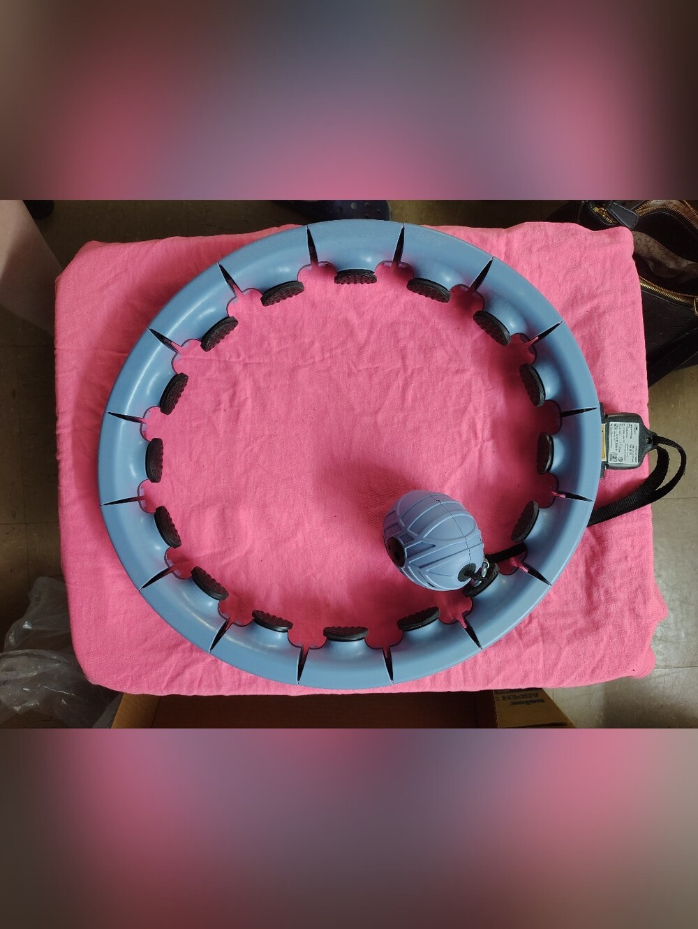 Light Blue Hula Fitness Ring with Weighted Sensor
